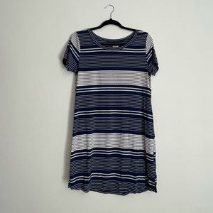 Navy Stripe T-shirt Dress